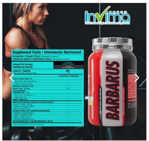PROTEINA BARBARUS 2LB HEALTHY SPORT