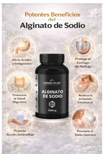ALGINATO DE SODIO 550MG GARDEN OF LIFE