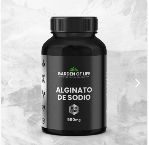 ALGINATO DE SODIO 550MG GARDEN OF LIFE
