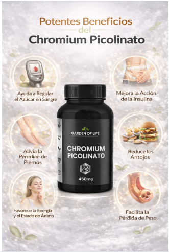 CHROMIUM PICOLINATO 450MG GARDEN OF LIFE