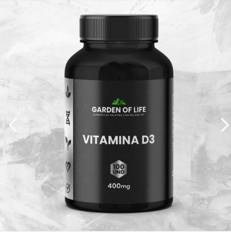 Vitamina D3 400mg Garden Of Life | Huesos, Inmunidad y Bienestar