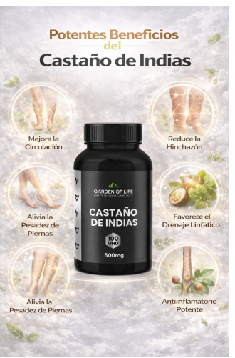Castaño de Indias 600mg Garden Of Life | Circulación y Piernas Ligeras