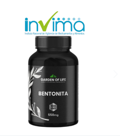 Bentonita 550mg Garden Of Life | Desintoxicación y Salud Digestiva